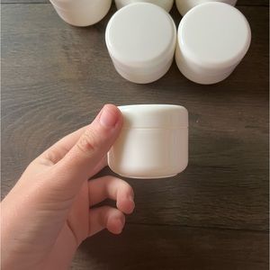 9 pack 2 oz white plastic jars